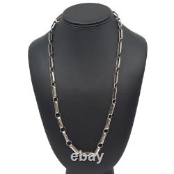 Navajo Native American Handmade Paperclip Style Necklace 25 4.3mm