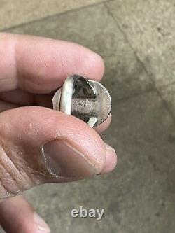Navajo Native American Handmade Pink Conch Old Style Ring Sz 7 By Eli Skeets