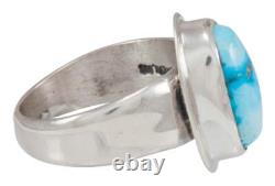 Navajo Native American Kingman Turquoise Ring Size 8 1/2 by Piaso SKU230591