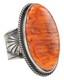 Navajo Native American Orange Spiny Shell Ring Size 8 3/4 By Yazzie Sku231043