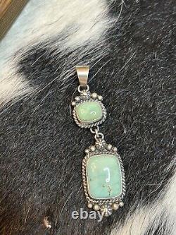 Navajo Native American Pendant Scott Skeets Royston Turquoise sterling Silver