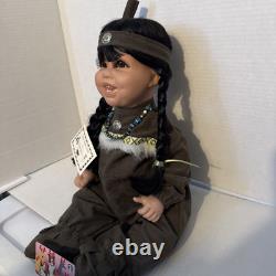 Navajo, Native American Porcelain Doll by Artist Cheryl Yazza /with Toothy Grin