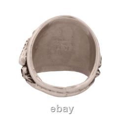 Navajo Native American Royston Turquoise And Coral Ring Size 10 1/4 SKU233288