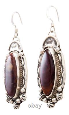 Navajo Native American Spiny Oyster Shell Earrings by Delbert Delgarito SKU23234
