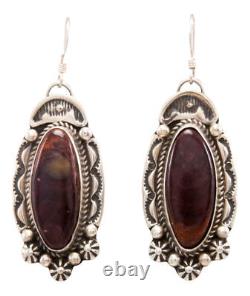 Navajo Native American Spiny Oyster Shell Earrings by Delbert Delgarito SKU23234