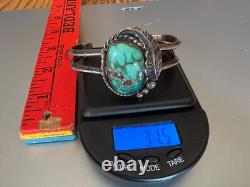 Navajo Native American Sterling Silver Blue Green Turquoise Bracelet READ