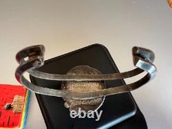 Navajo Native American Sterling Silver Blue Green Turquoise Bracelet READ