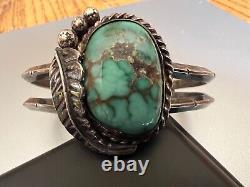 Navajo Native American Sterling Silver Blue Green Turquoise Bracelet READ