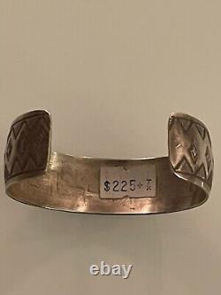 Navajo Native American Sterling Silver Cuff Bracelet