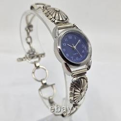 Navajo Native American Sterling Silver Ladies Womens Watch Signed