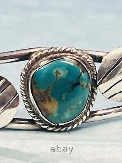 Navajo Native American Sterling Silver Royston Turquoise Cuff Bracelet 6.25