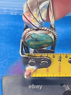 Navajo Native American Sterling Silver Royston Turquoise Cuff Bracelet 6.25