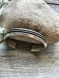 Navajo Native American Sterling Silver Stacker Cuff Bracelet