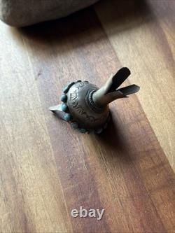 Navajo Native American Sterling Silver Turquoise Blossom Handmade Pendant MS