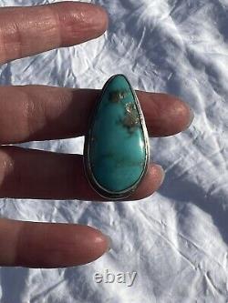 Navajo Native American Turquoise Sterling Ring Size 7 1/2 New
