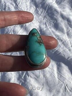 Navajo Native American Turquoise Sterling Ring Size 7 1/2 New