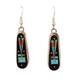 Navajo Native American Yei Inlay Earrings By Gilbert Smith Sku233189