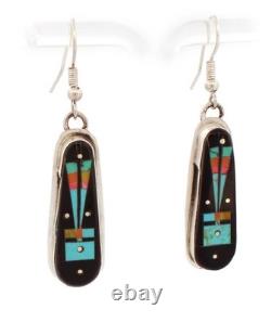 Navajo Native American Yei Inlay Earrings by Gilbert Smith SKU233189