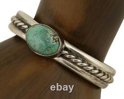 Navajo Natural Southwest Turquoise Bracelet 925 Silver Artist Native American