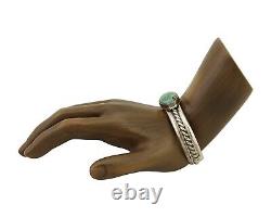 Navajo Natural Southwest Turquoise Bracelet 925 Silver Artist Native American