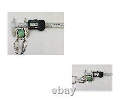 Navajo Necklace 925 Silver Green Turquoise Artist Signed C Montoya C. 80's