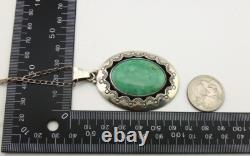 Navajo Necklace 925 Silver Natural Turquoise Artist Signed M Montoya C. 80's