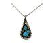 Navajo Necklace 925 Silver Natural Turquoise Native American Artist C. 80's