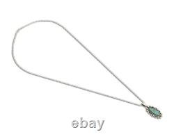 Navajo Necklace 925 Silver Natural Turquoise Native American Artist C. 80's
