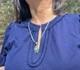 Navajo Necklace Turquoise Pendant Liquid Silver Chain Handmade Native American
