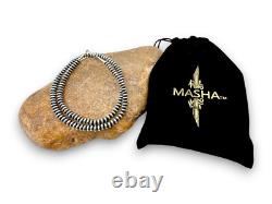 Navajo Pearls Sterling Silver Rondelles Saucer Flat Bead Necklace 4mm 21 60421 Navajo Pearls Sterling Silver Rondelles Saucer Flat Bead Necklace 4mm 21 60421