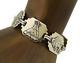 Navajo Picto Bracelet 925 Silver Native American Artist C. 80's