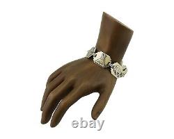 Navajo Picto Bracelet 925 Silver Native American Artist C. 80's