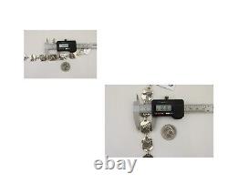 Navajo Picto Bracelet 925 Silver Native American Artist C. 80's