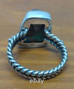 Navajo Ring. 925 Silver Bisbee Turquoise 5.6 Grams Nugget Native American Size 7