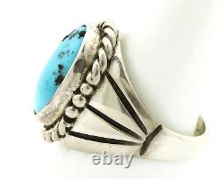 Navajo Ring. 925 Silver Blue Turquoise Native American Artist C. 80's
