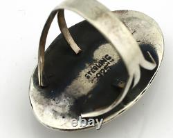 Navajo Ring. 925 Silver Blue Turquoise Native American Artist C. 80's