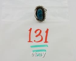 Navajo Ring 925 Silver Blue Turquoise Native American Artist C. 80's