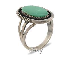 Navajo Ring. 925 Silver Green Turquoise Native American Artist C. 1980's