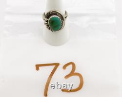 Navajo Ring. 925 Silver Kingman Turquoise Native American Artist C. 1980's