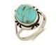 Navajo Ring. 925 Silver Kingman Turquoise Native American Artist C. 1980s