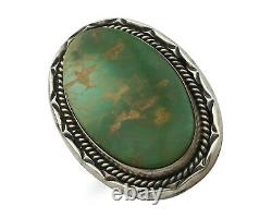 Navajo Ring 925 Silver Manassas Turquoise Tobe Turpen Native Artist C. 80's