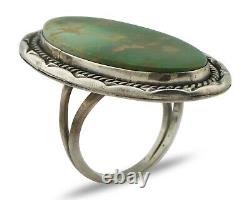 Navajo Ring 925 Silver Manassas Turquoise Tobe Turpen Native Artist C. 80's