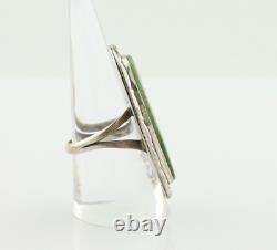 Navajo Ring 925 Silver Manassas Turquoise Tobe Turpen Native Artist C. 80's