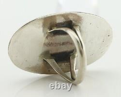 Navajo Ring 925 Silver Manassas Turquoise Tobe Turpen Native Artist C. 80's
