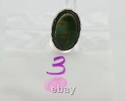 Navajo Ring 925 Silver Manassas Turquoise Tobe Turpen Native Artist C. 80's