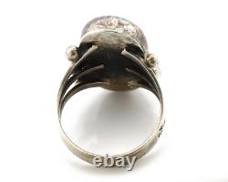 Navajo Ring. 925 Silver Morenci Turquoise Native American Artist C80s