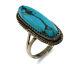 Navajo Ring. 925 Silver Morenci Turquoise Native American Artist C. 80's
