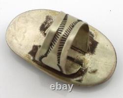 Navajo Ring 925 Silver Morenci Turquoise Native American Artist C. 80's