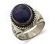 Navajo Ring 925 Silver Natural Blue Lapis Lazuli Native American Artist C. 80's