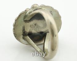 Navajo Ring. 925 Silver Natural Blue Turquoise Native American Artist C. 1980's